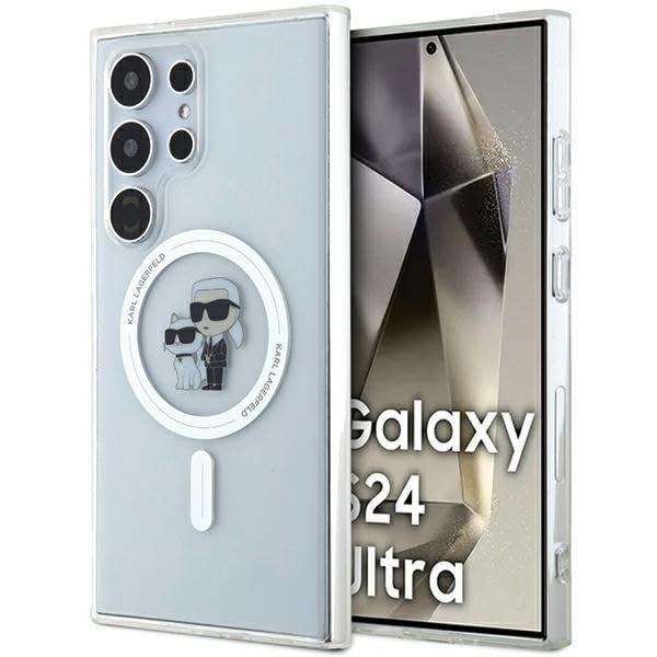 CG MOBILE Karl Lagerfeld Samsung Galaxy S24 transparent back cover case IML hard case compatible with MagSafe Galaxy S24, (S928-Galaxy S24 Ultra)