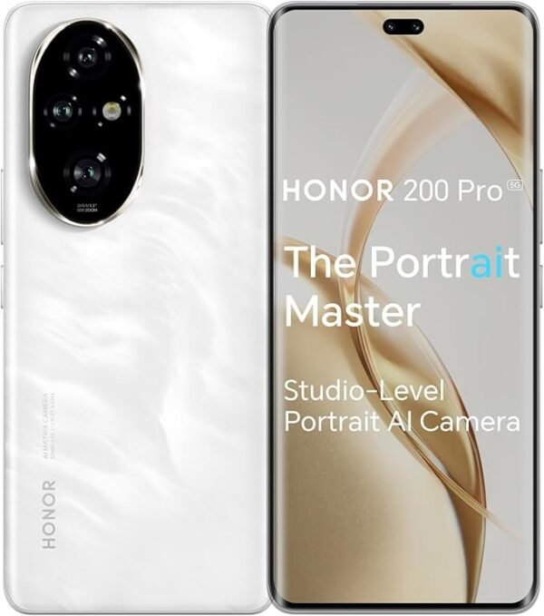 HONOR 200 Pro Smartphone White 512GB 6.78" Dual Sim 50MP Android Sim Free Phone