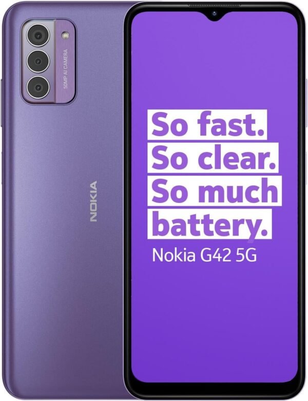 Nokia G42 5G Purple 6.56" HD+ 128GB 6GB Android 13 Dual SIM Unlocked