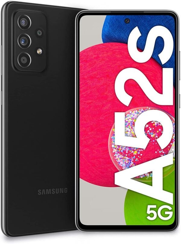 Samsung Galaxy A52s 5G Smartphone, Infinity-O FHD+ 6.5 inch Display, 6GB RAM and 128GB Expandable Internal Memory, 4500mAh Battery and Ultra-Fast Charging Black