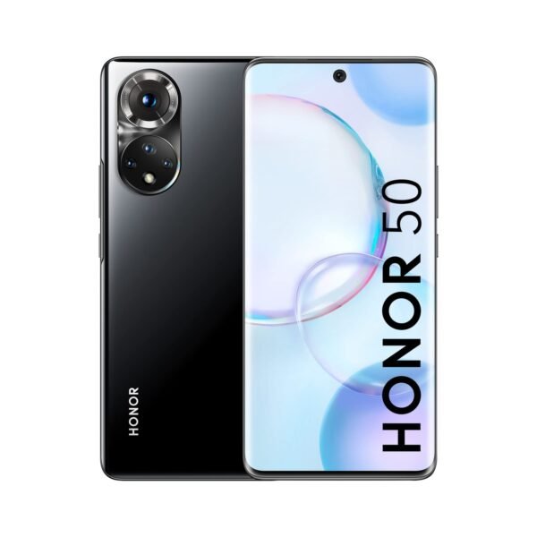 HONOR 50 Mobile Phone 5G SIM Free Unlocked 8 + 256 GB Smartphone with 108 MP Camera, 120 Hz 6.57 Inch OLED Curved Screen, Snapdragon 778, Battery 4300mAh, Android 11 (2 Year Warranty)
