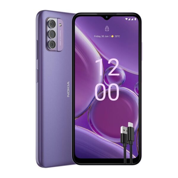 Nokia G42 Smartphone 5G 128GB RAM 6GB Expandable 11GB Triple Camera 50MP 6.56" HD+ 20:9 90Hz Display Android 13 5000mAh Battery Dual SIM Purple Version with Additional USB Type-C Cable